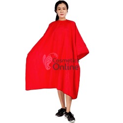 Pelerina pentru tuns sau vopsit cauciucata lunga Rosie 95x130cm